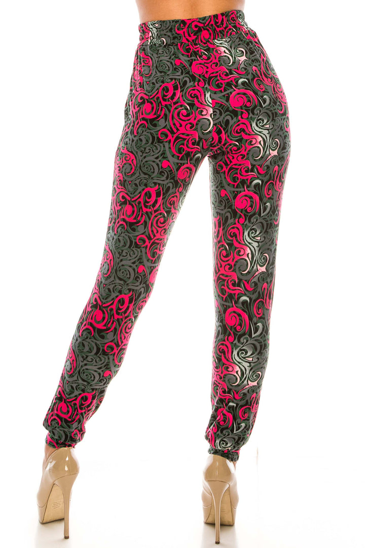 Buttery Soft Fuchsia Twisted Swirl Joggers