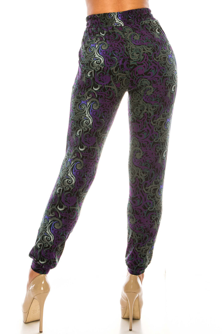 Buttery Soft Purple Twisted Swirl Joggers