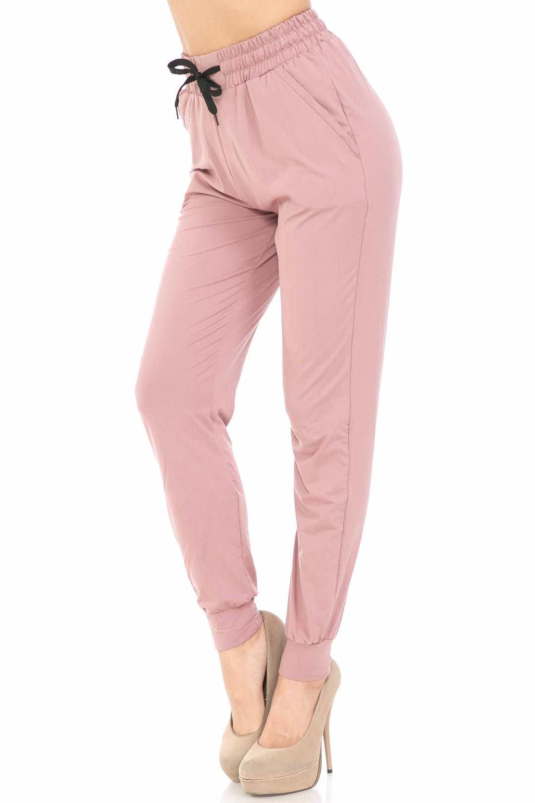 Buttery Soft Solid Basic Mauve Joggers - EEVEE