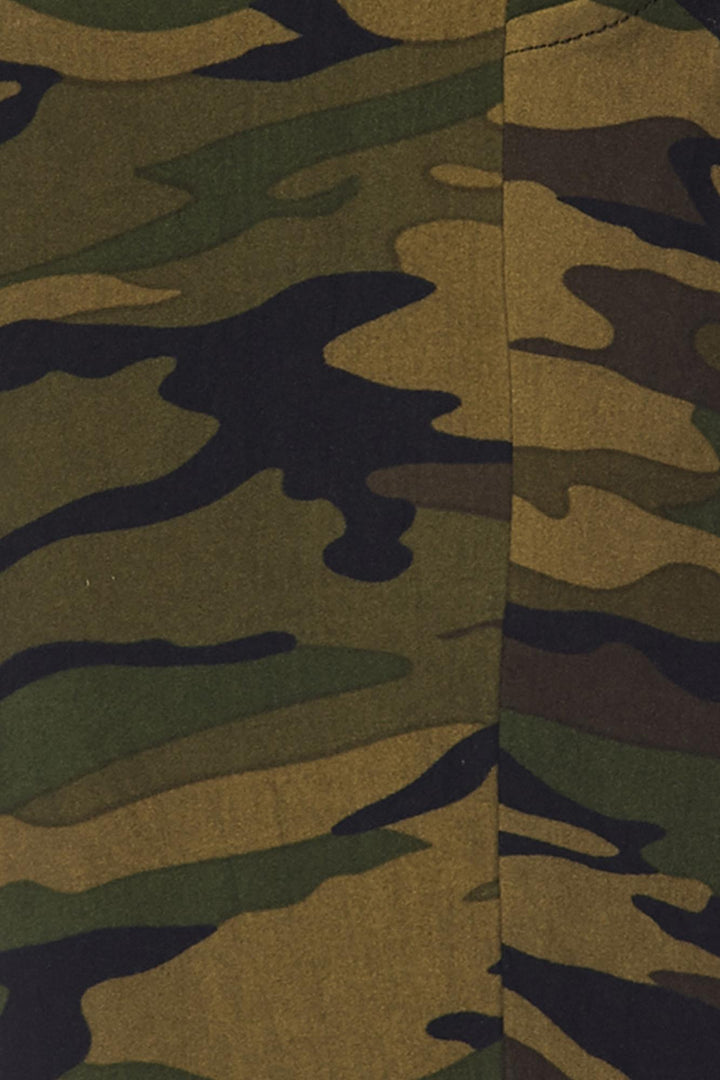 Buttery Soft Olive Green Camouflage Joggers