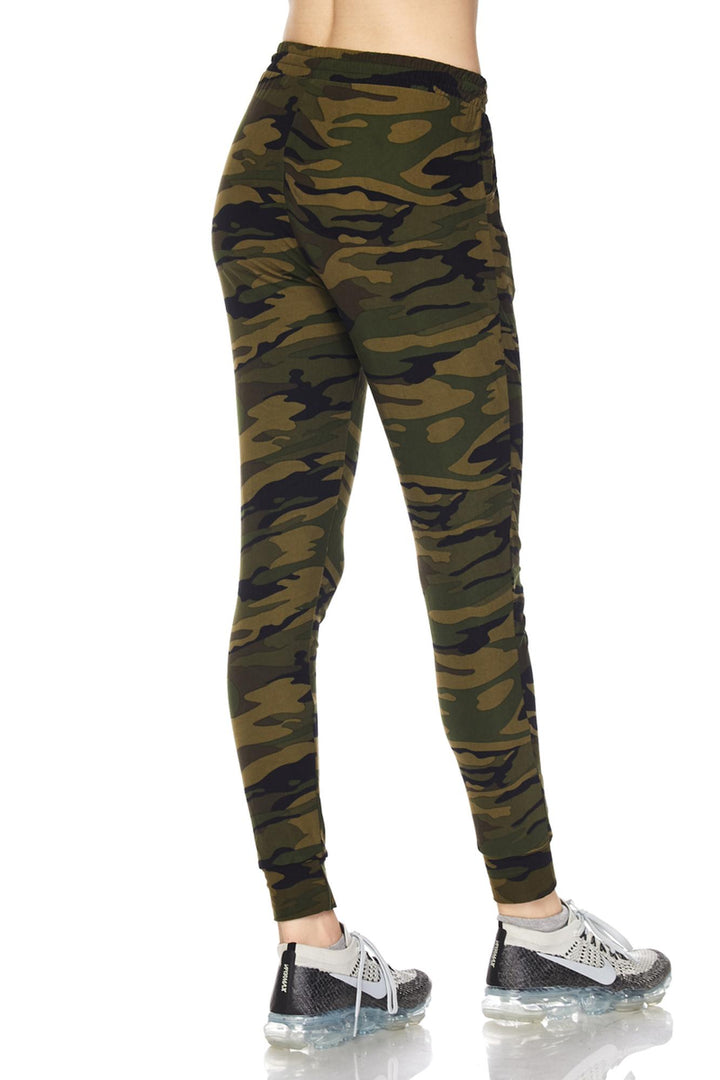 Buttery Soft Olive Green Camouflage Joggers
