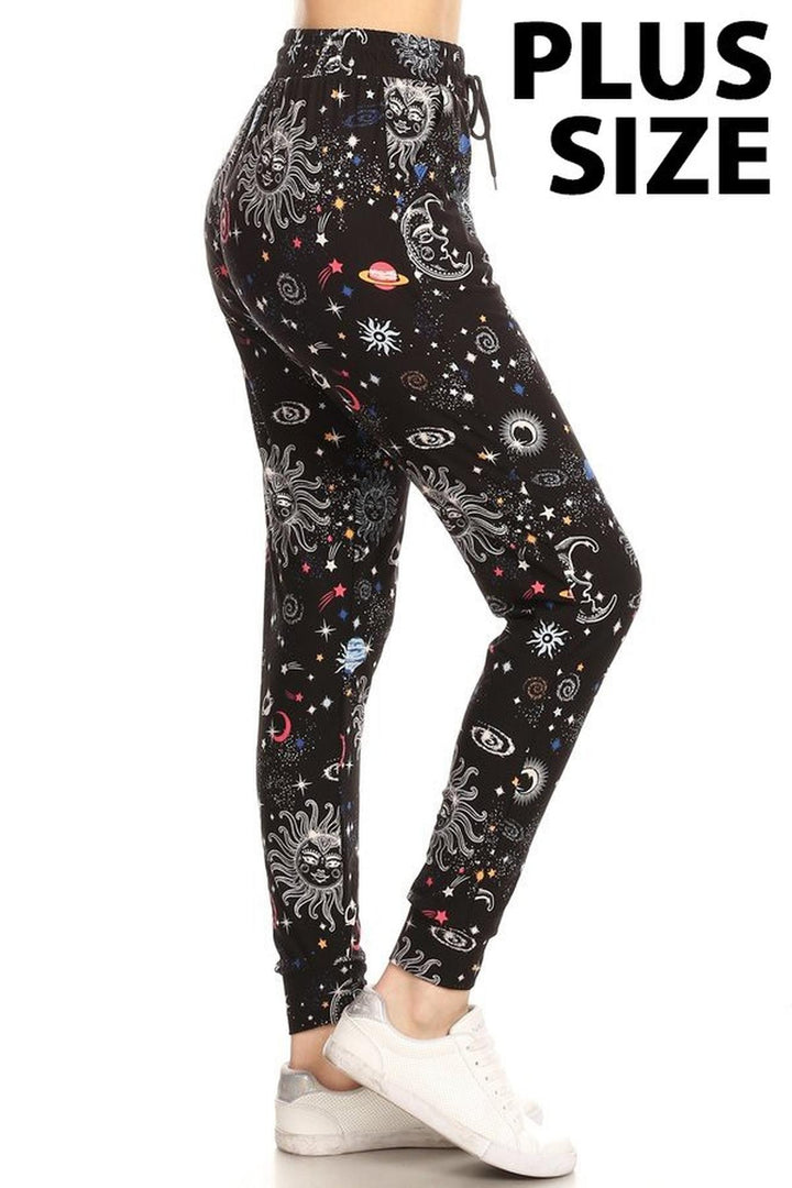 Buttery Soft Astrological Galaxy Plus Size Joggers