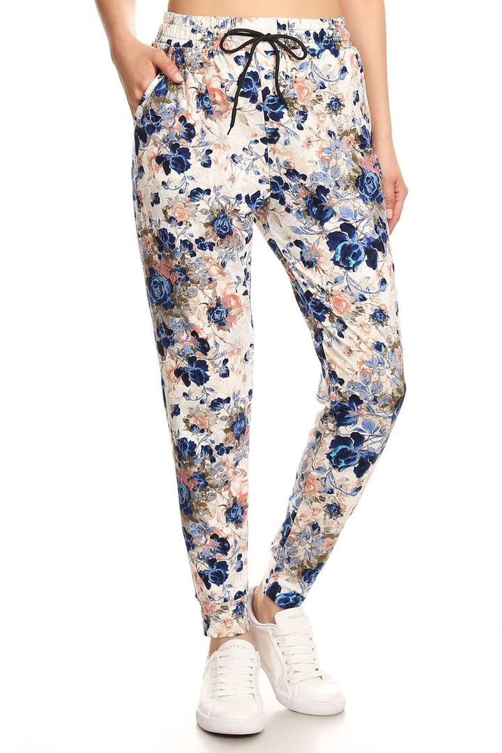 Buttery Soft Picasso Floral Plus Size Joggers
