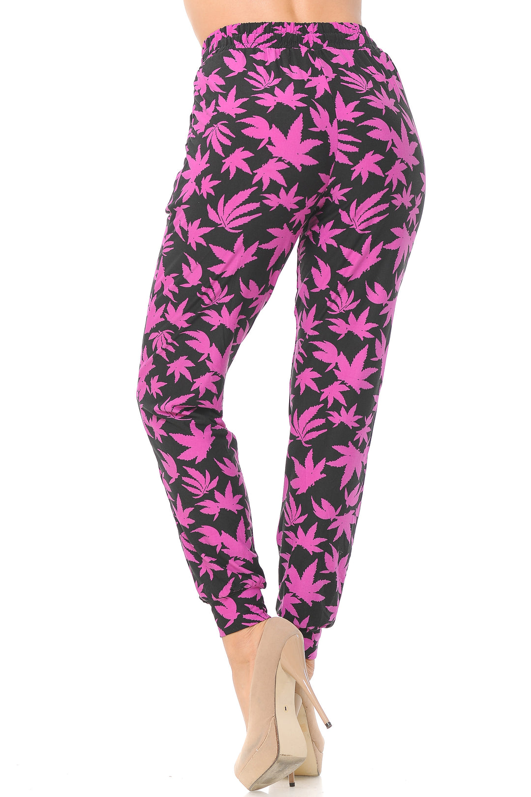 Buttery Soft Solid Fuchsia Marijuana Joggers