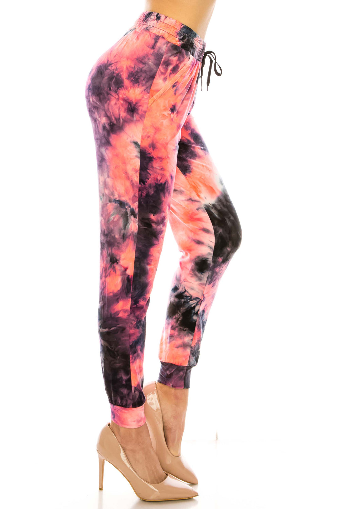Buttery Soft Coral Tie Dye Joggers