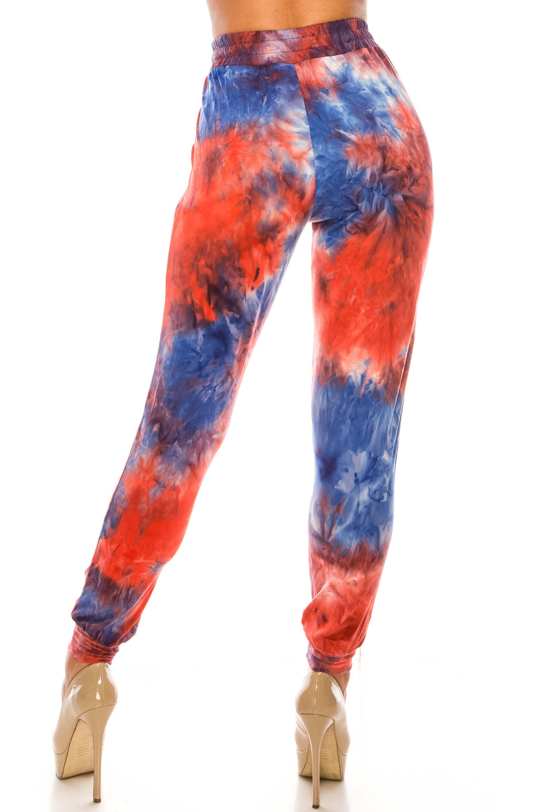 Buttery Soft Red and Blue Tie Dye Joggers