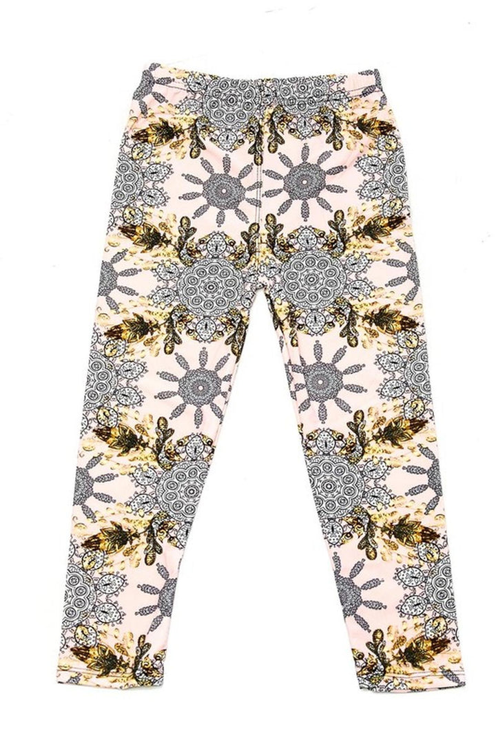 Buttery Soft Gorgeous Pink Motif Kids Leggings