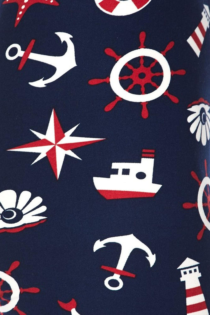 Buttery Soft Ship Ahoy Sailor Kid's Leggings
