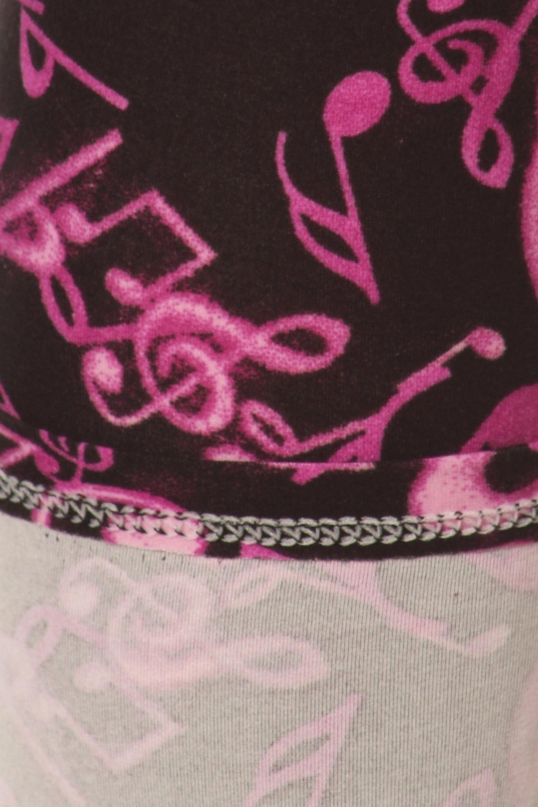 Buttery Soft Electric Fuchsia Music Note Kids Leggings