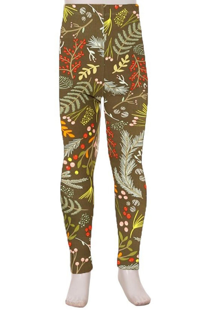 Buttery Soft Olive Garden Kids Leggings