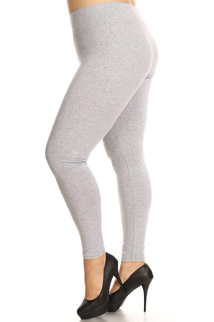 High Waisted Cotton Sport Plus Size Leggings