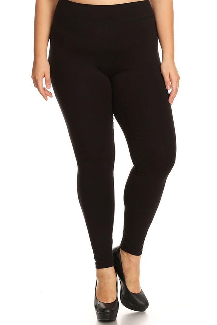 High Waisted Cotton Sport Plus Size Leggings