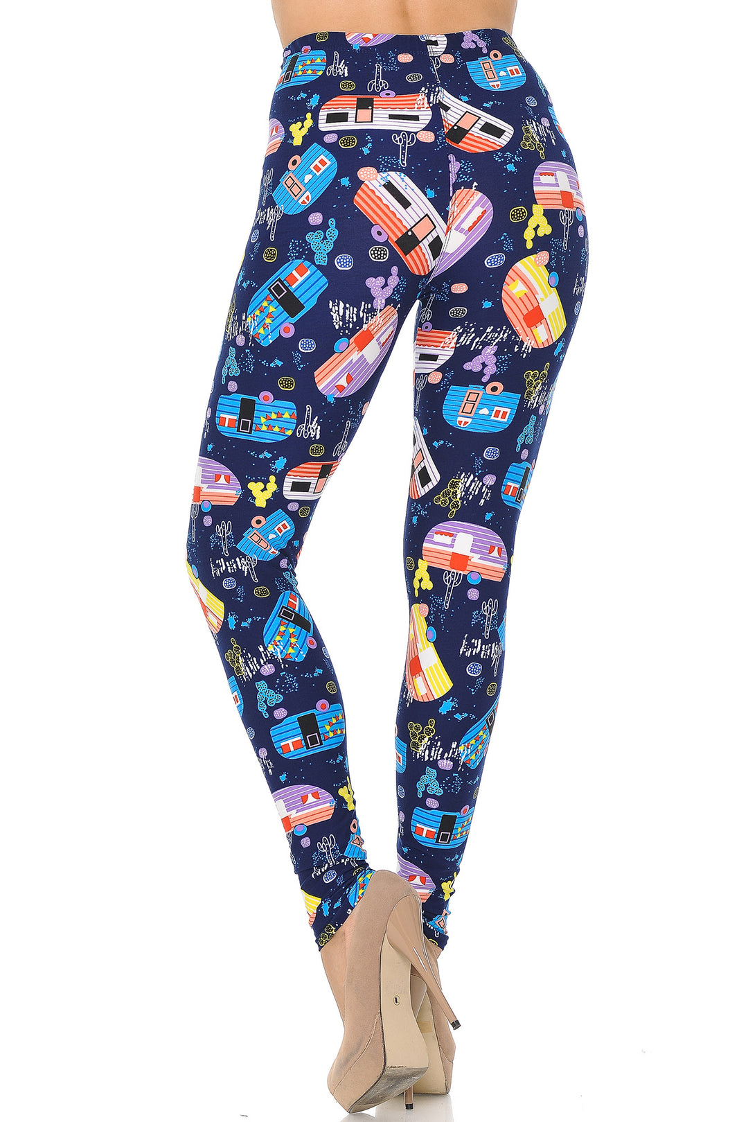 Buttery Smooth Retro Campers Leggings - XSmall