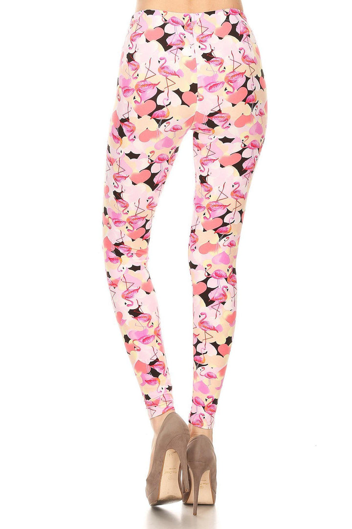 Buttery Smooth Gorgeous Pink Flamingos Leggings - XSmall