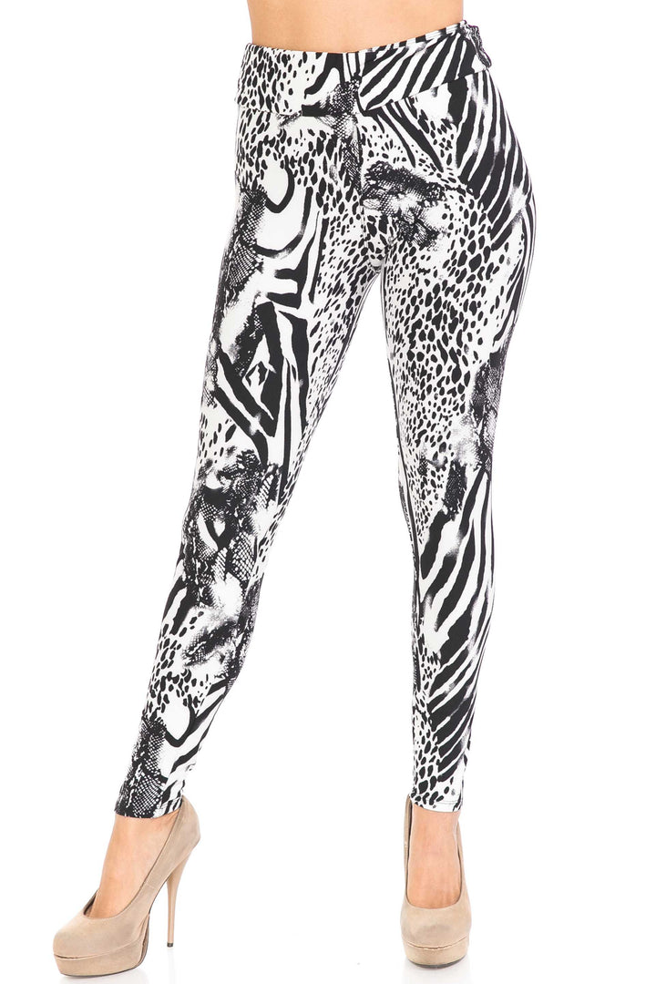 Buttery Smooth Wild Safari Plus Size High Waisted Leggings