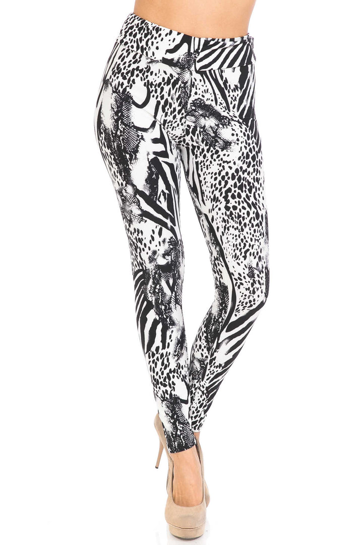 Buttery Smooth Wild Safari Plus Size High Waisted Leggings