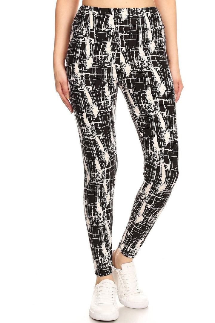 Buttery Smooth Splattered Lines High Waisted Leggings