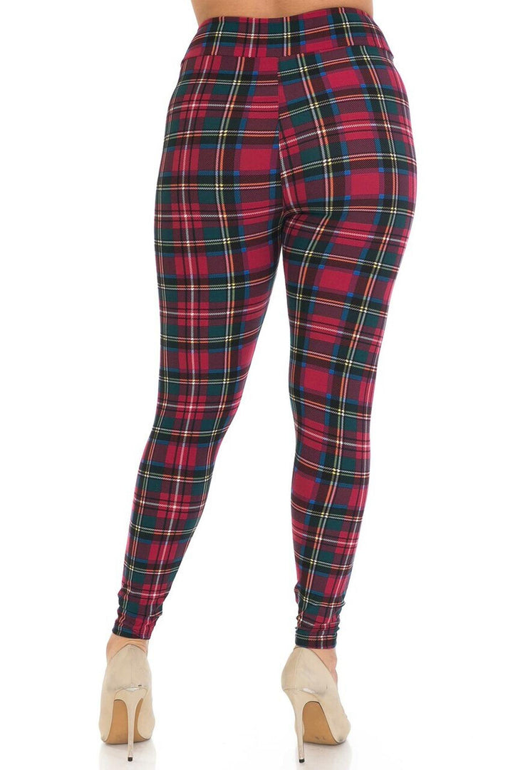 Buttery Smooth Modish Plaid High Waisted Leggings