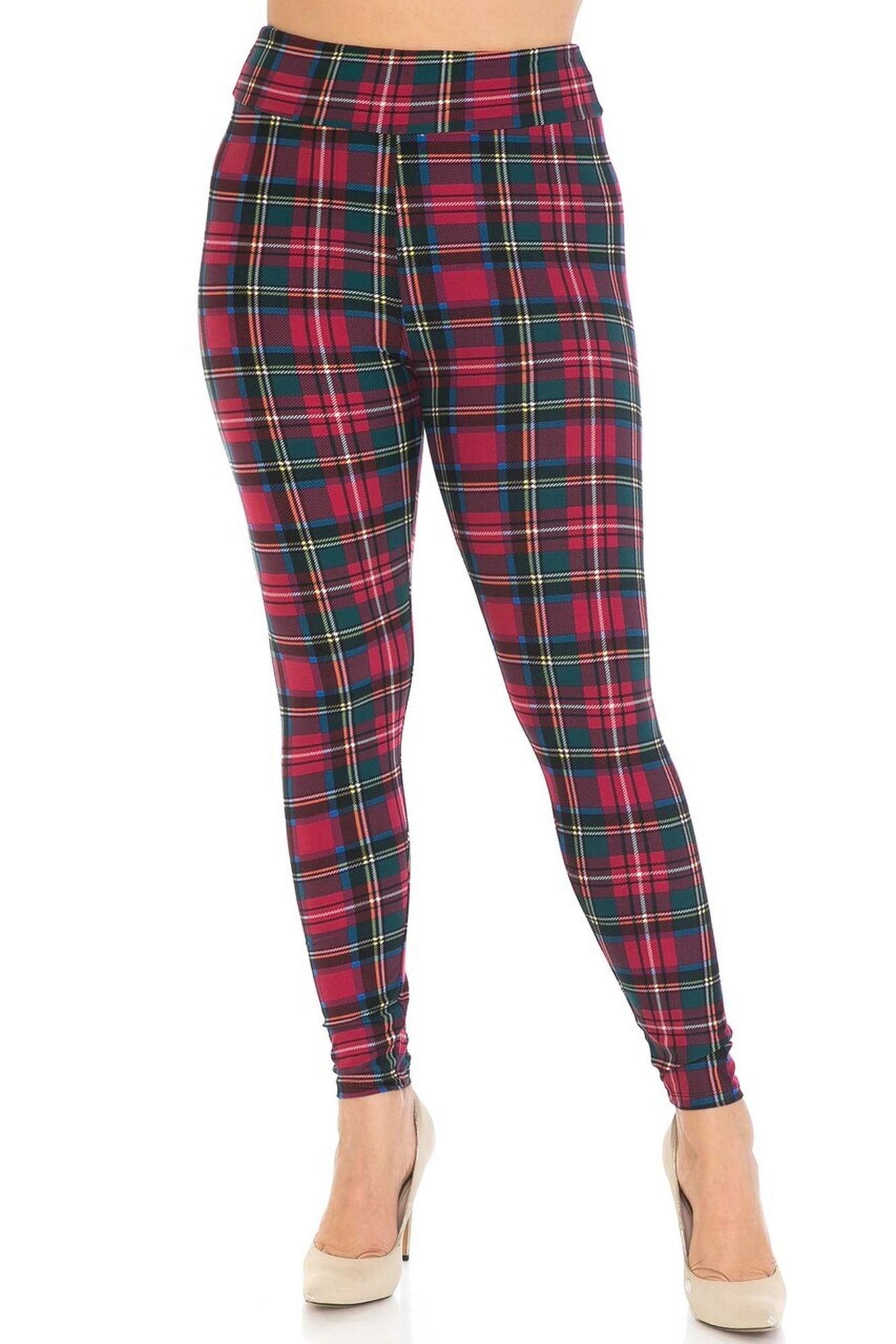 Buttery Smooth Modish Plaid High Waisted Leggings