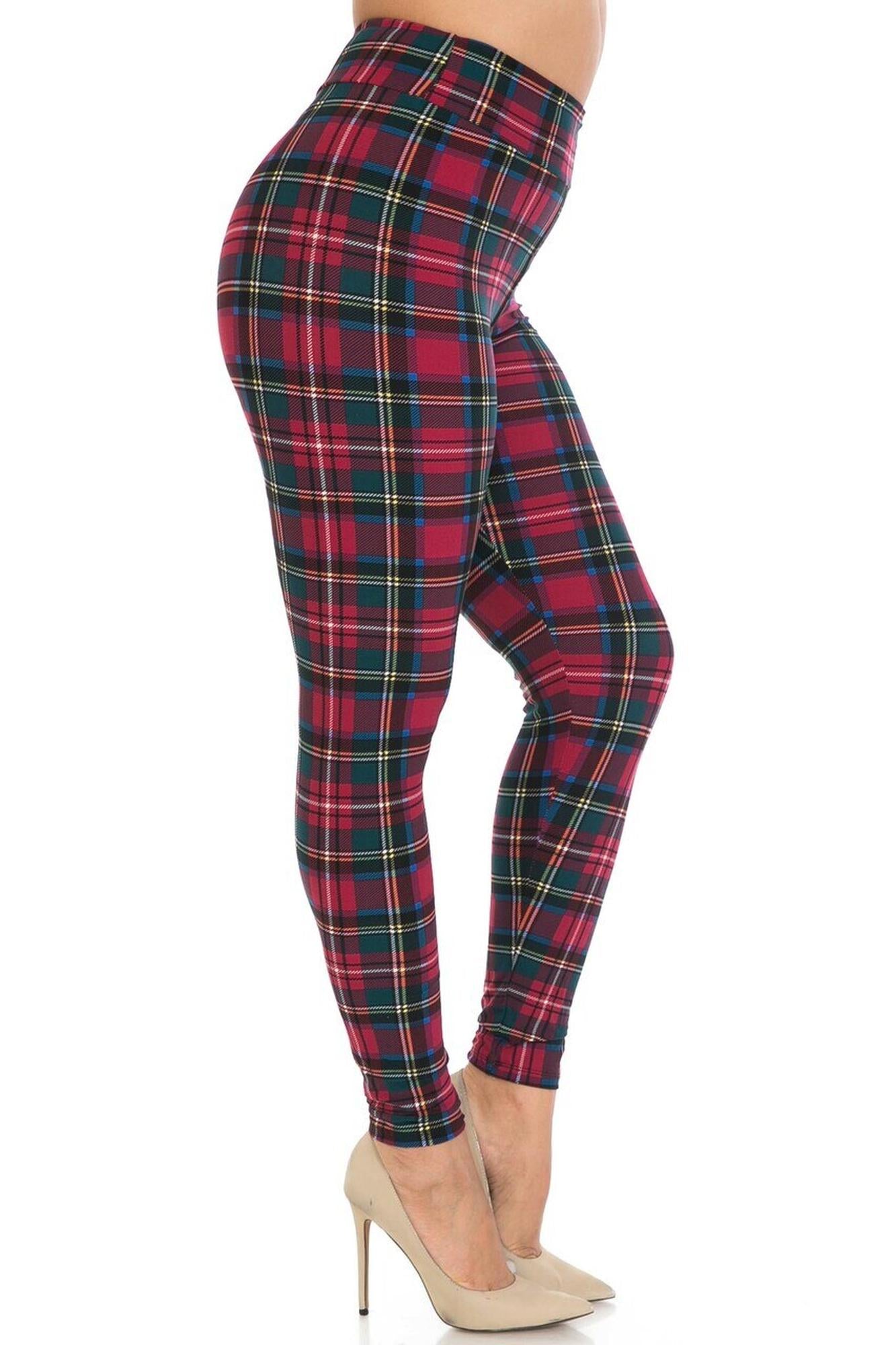 Buttery Smooth Modish Plaid High Waisted Leggings