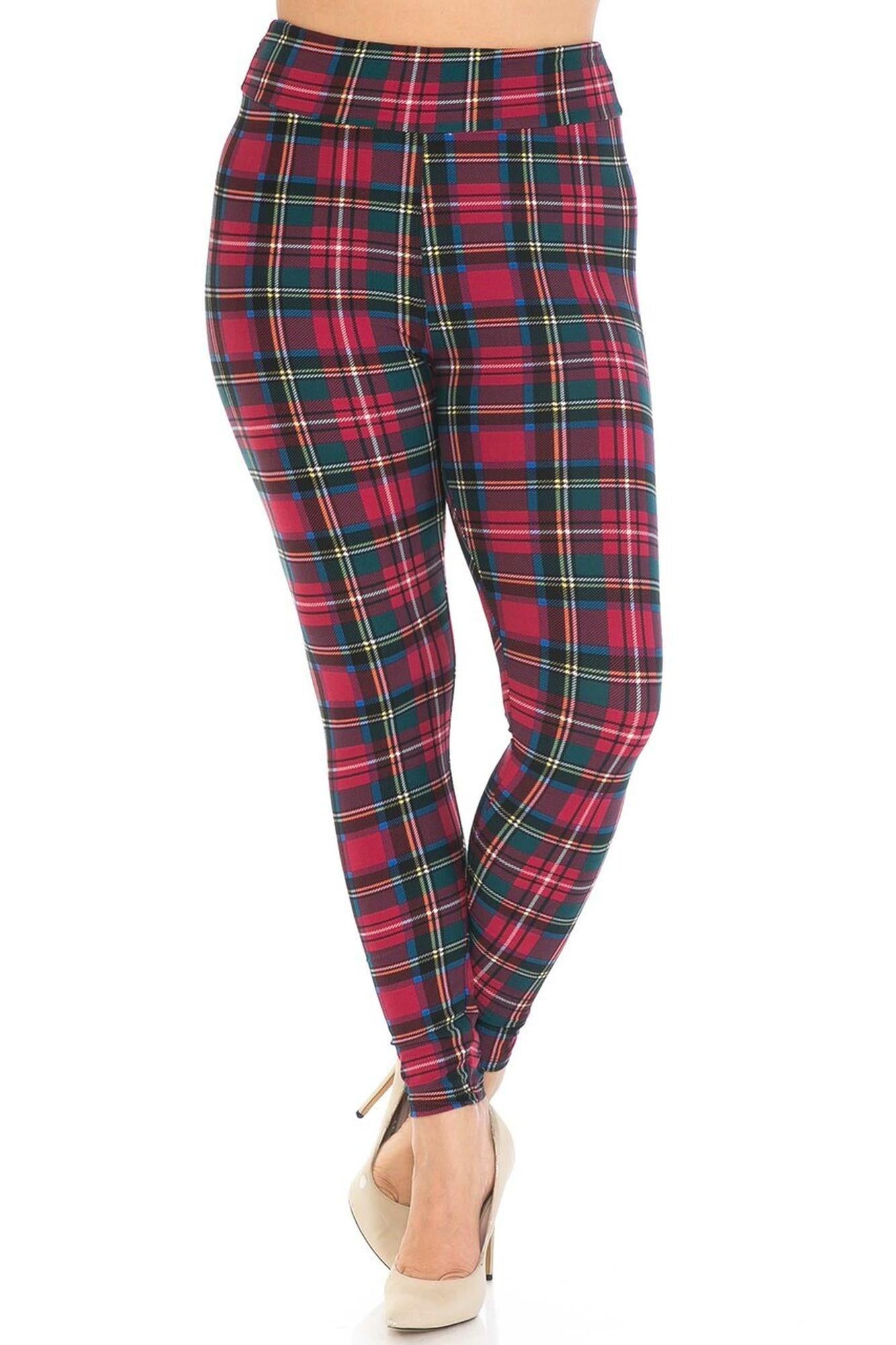 Buttery Smooth Modish Plaid High Waisted Leggings