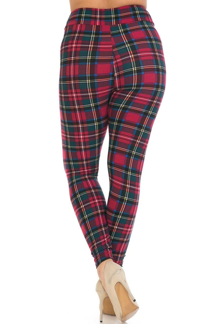 Buttery Smooth Modish Plaid High Waisted Leggings