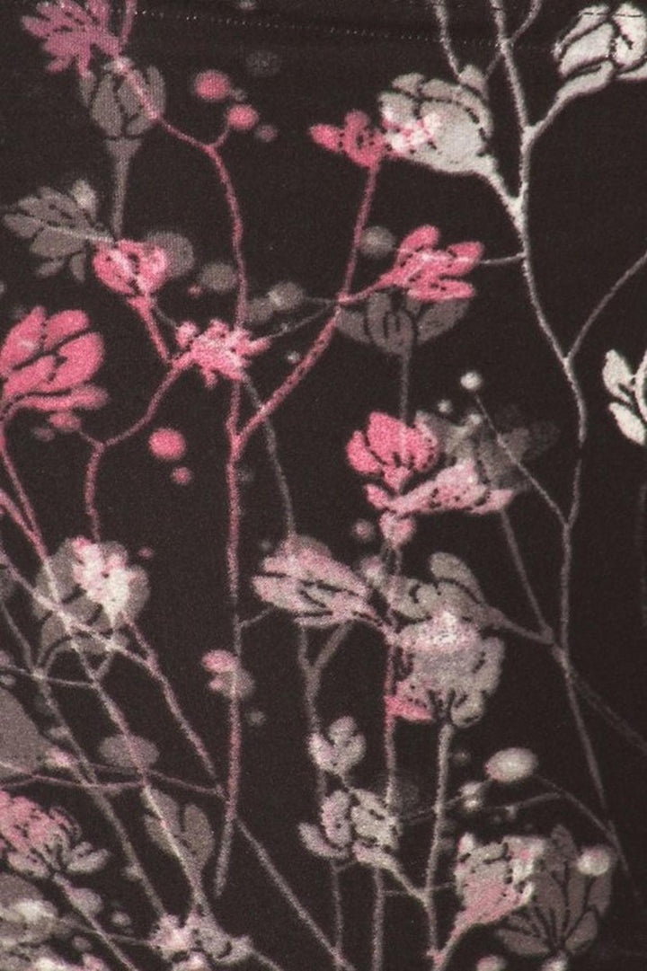 Buttery Smooth Dainty Floral Blossom High Waist Leggings - 5 Inch Waist