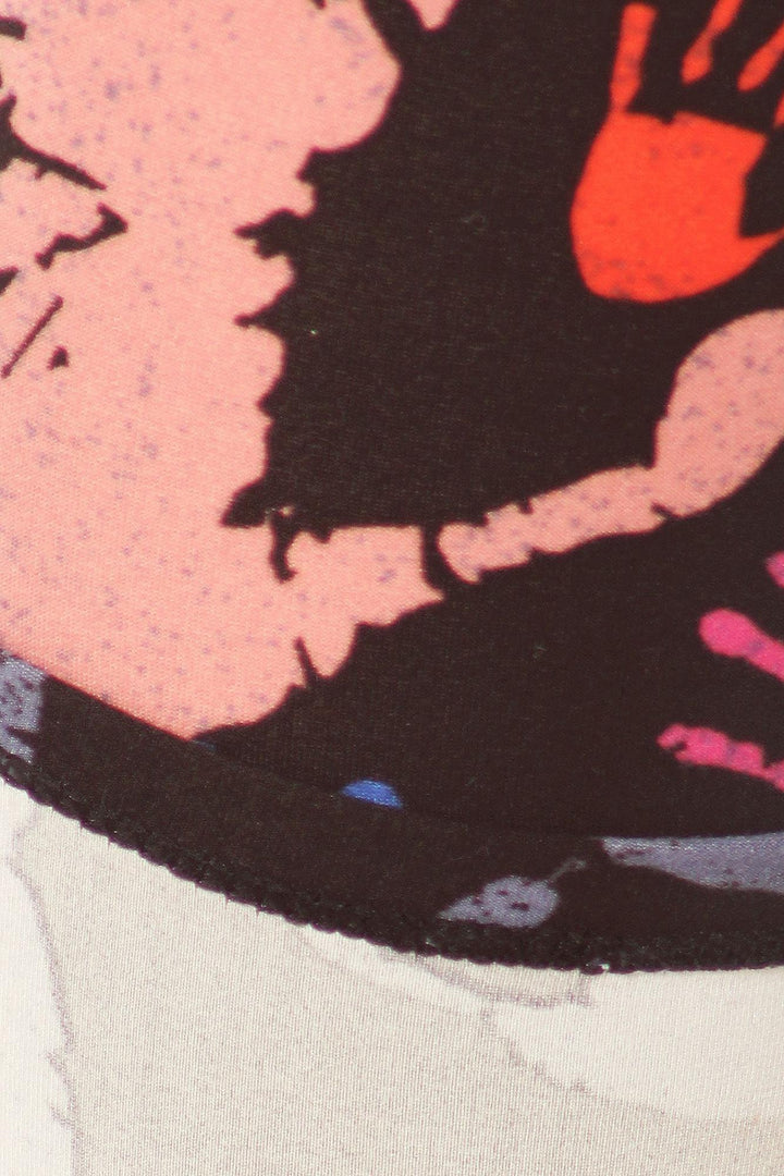 Buttery Smooth Colorful Hand Print High Waist Leggings