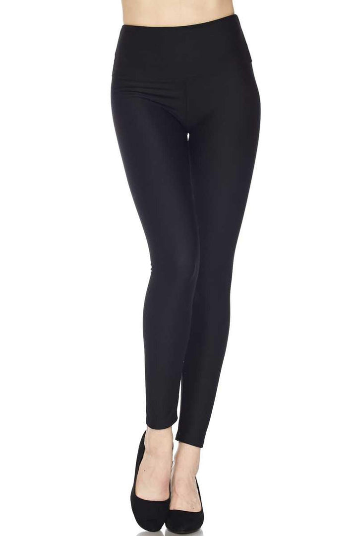 Silky Smooth Black Scuba High Waisted Leggings - 5 Inch
