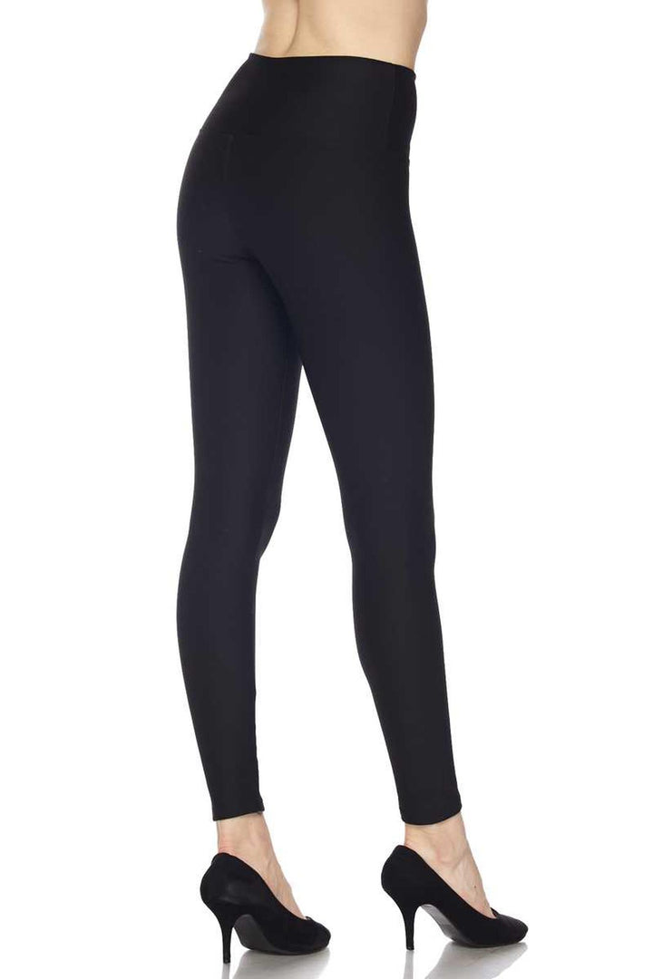 Silky Smooth Black Scuba High Waisted Leggings - 5 Inch