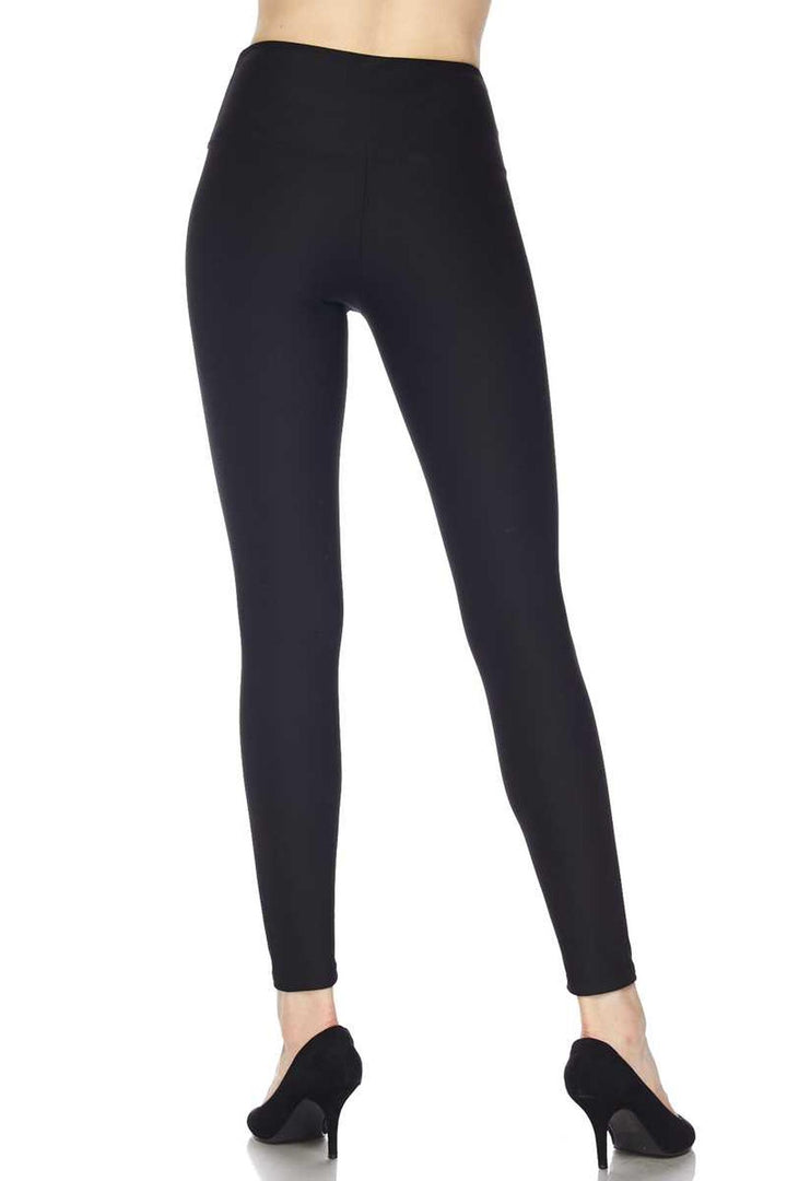 Silky Smooth Black Scuba High Waisted Leggings - 5 Inch