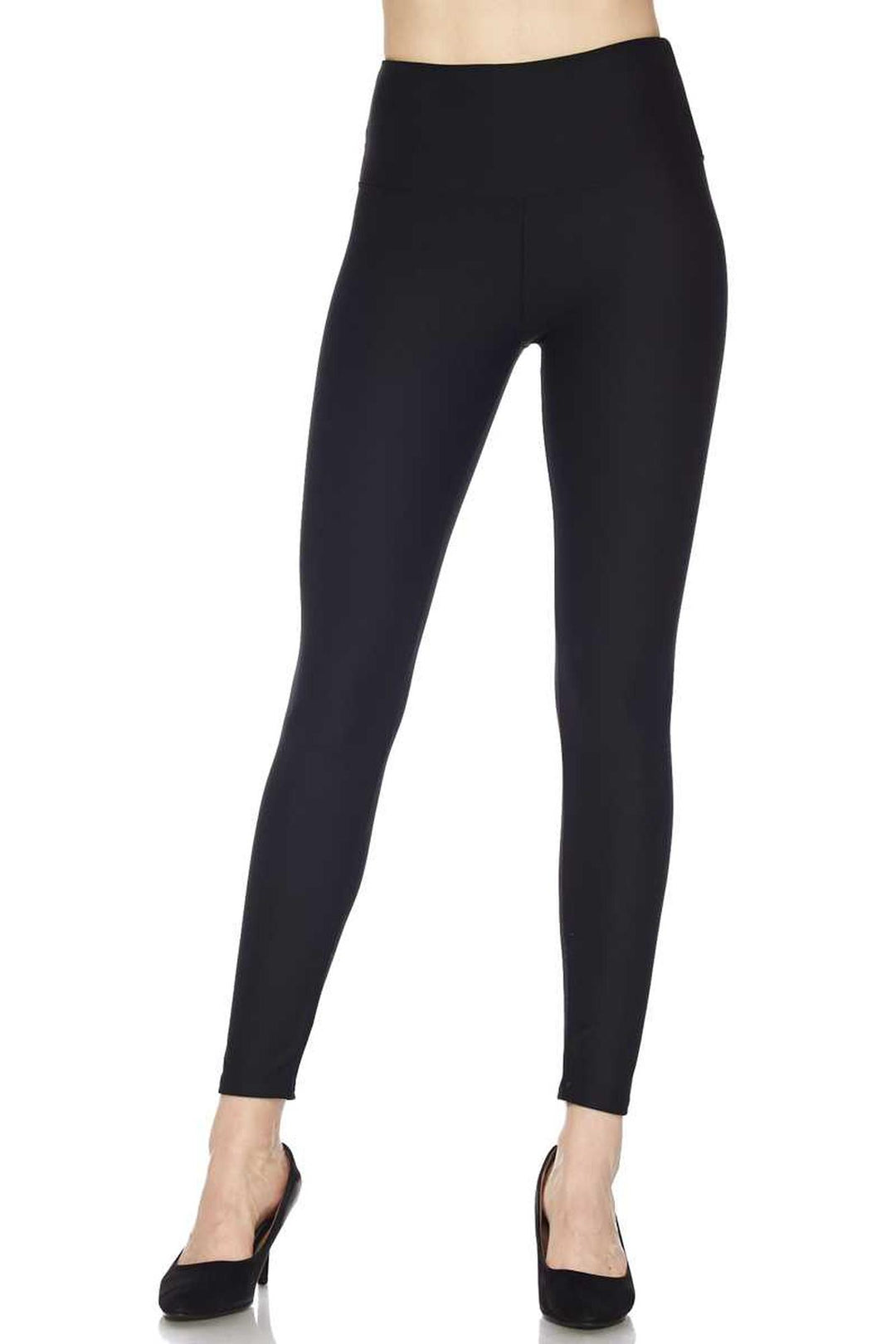 Silky Smooth Black Scuba High Waisted Leggings - 5 Inch