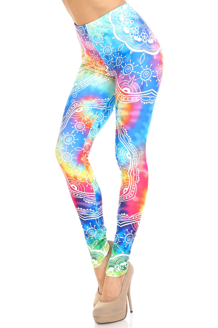 Creamy Soft California Tie Dye Leggings - By USA Fashion