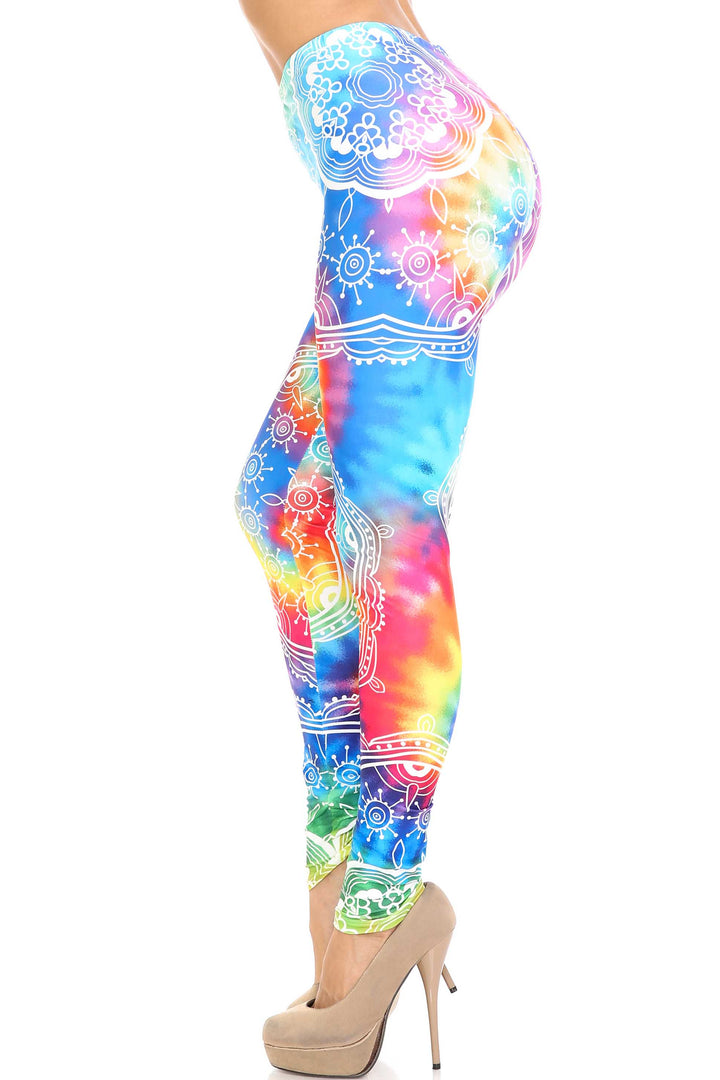Creamy Soft California Tie Dye Leggings - By USA Fashion