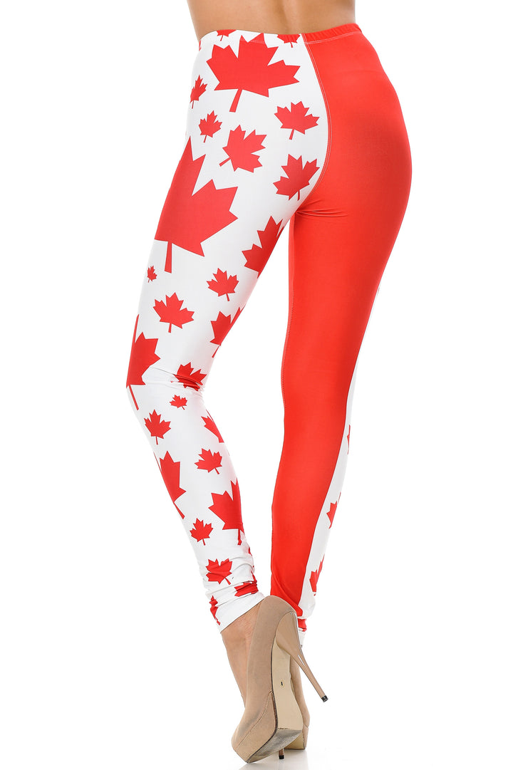 Creamy Soft Canadian Flag Leggings