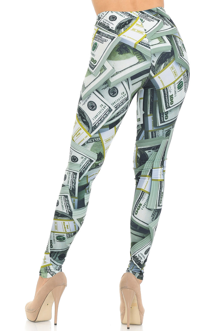 Creamy Soft Cash Money Leggings - USA Fashion