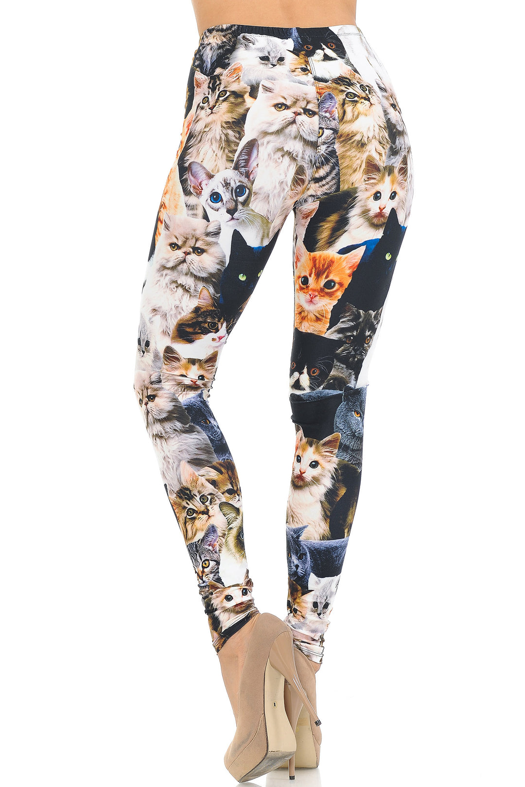 Creamy Soft Cat Collage Extra Small Leggings - USA Fashion