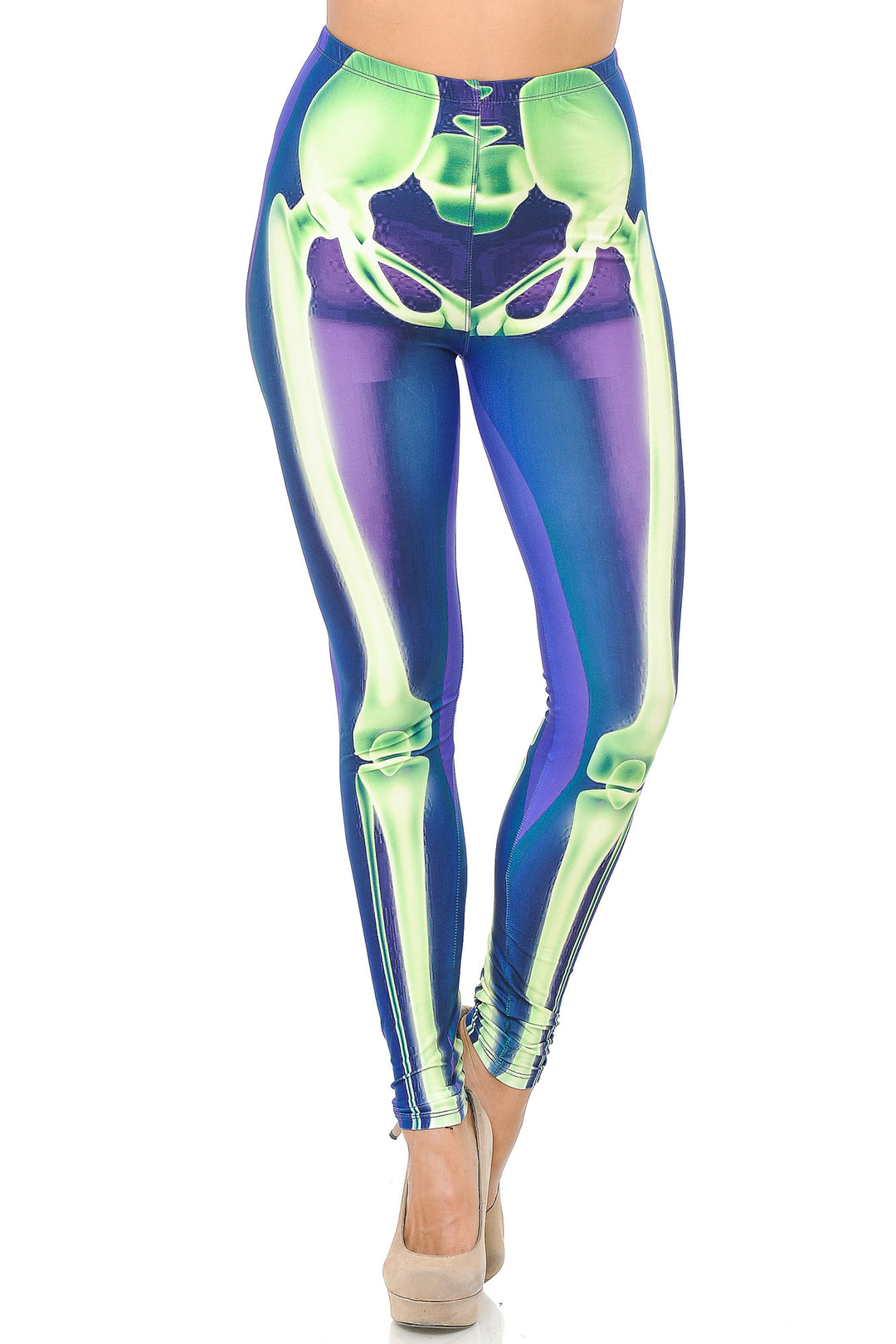 Creamy Soft Chernobyl Skeleton Bones Leggings - USA Fashion