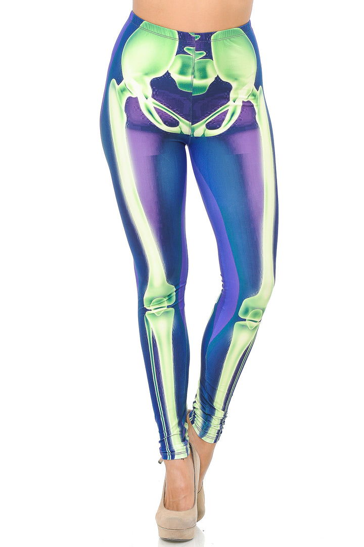 Creamy Soft Chernobyl Skeleton Bones Leggings - USA Fashion