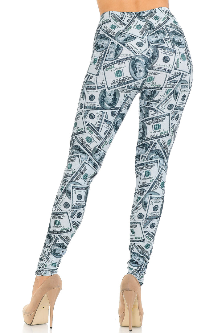 Creamy Soft Raining Money Leggings - USA Fashion