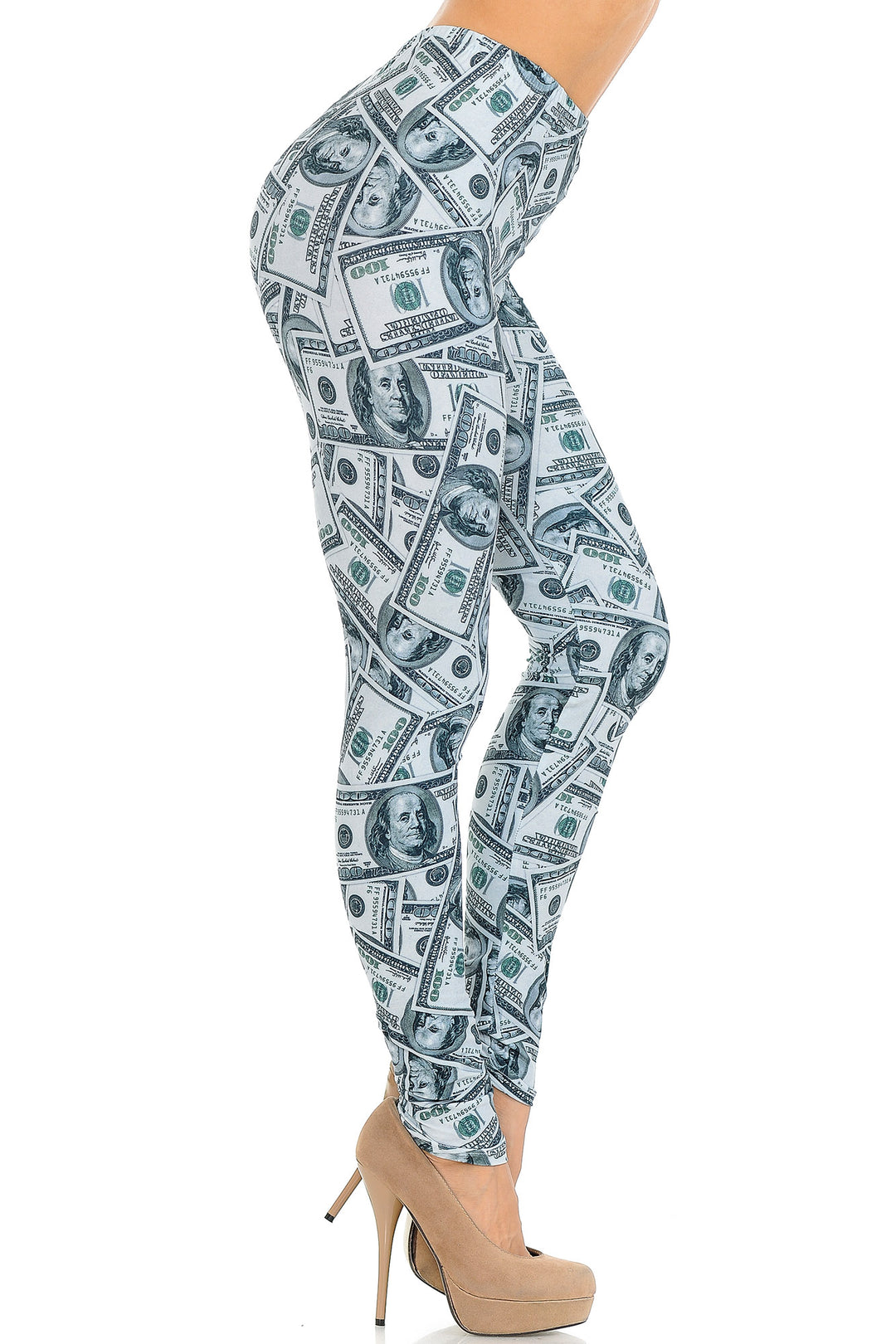 Creamy Soft Raining Money Leggings - USA Fashion