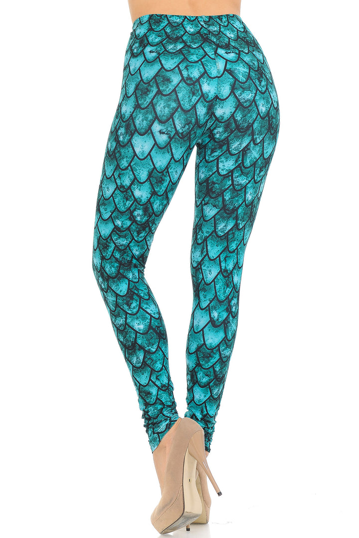 Creamy Soft Green Dragon Leggings - USA Fashion