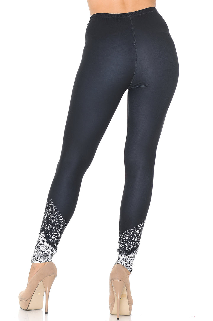 Creamy Soft Ebony Escapade Extra Small Leggings - USA Fashion