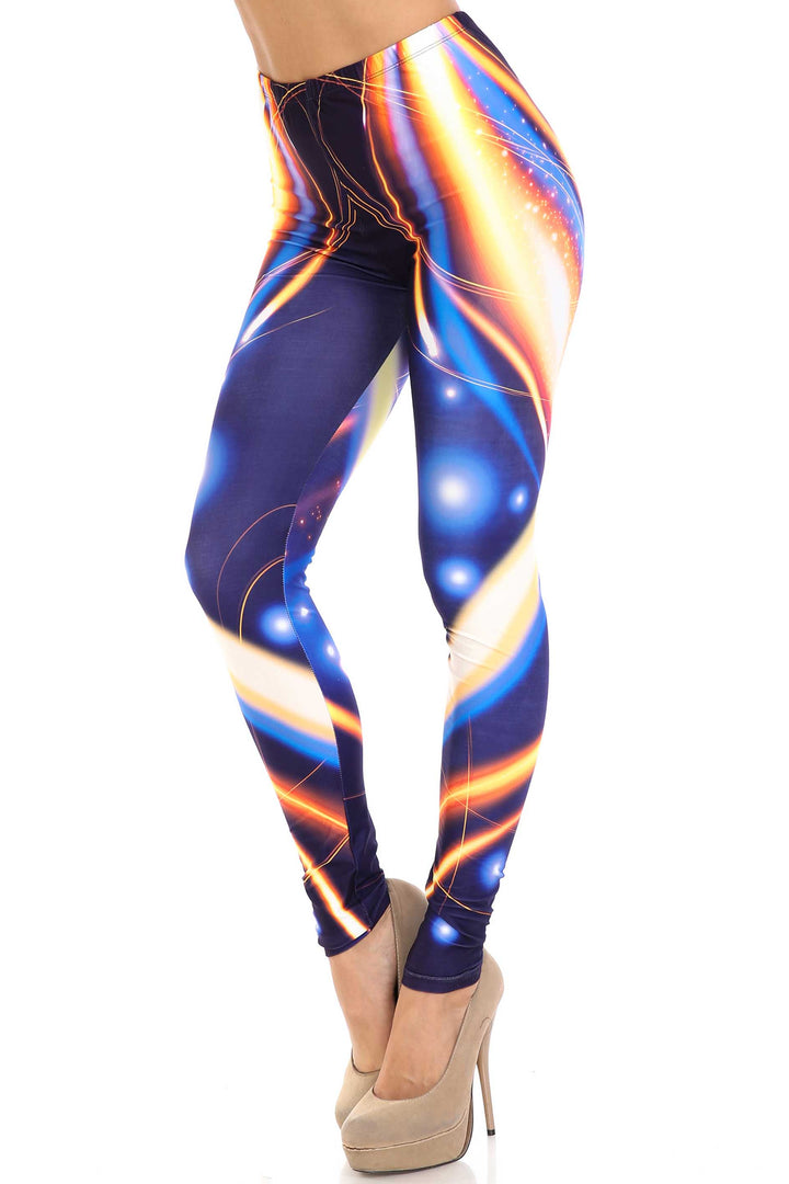 Creamy Soft Psychedelic Contour Leggings - By USA Fashion