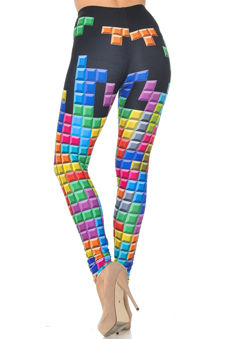 Creamy Soft Tetris Leggings - USA Fashion