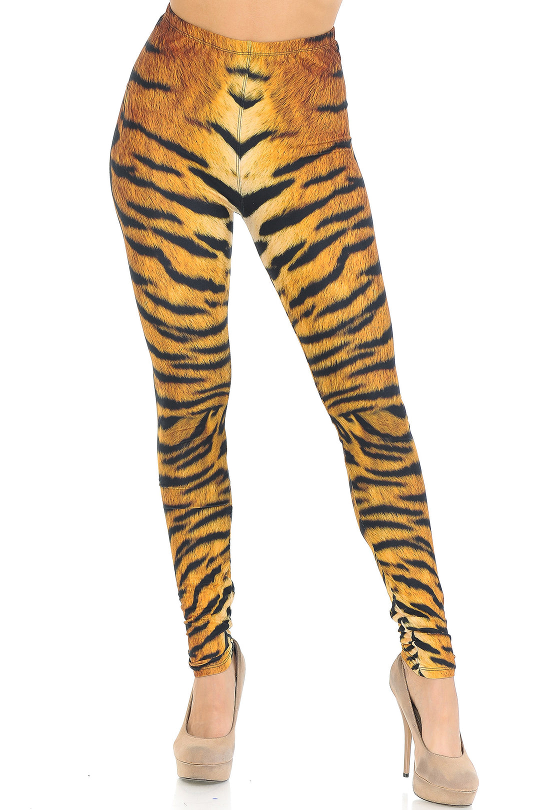 Creamy Soft Tiger Print Extra Small Leggings - USA Fashion