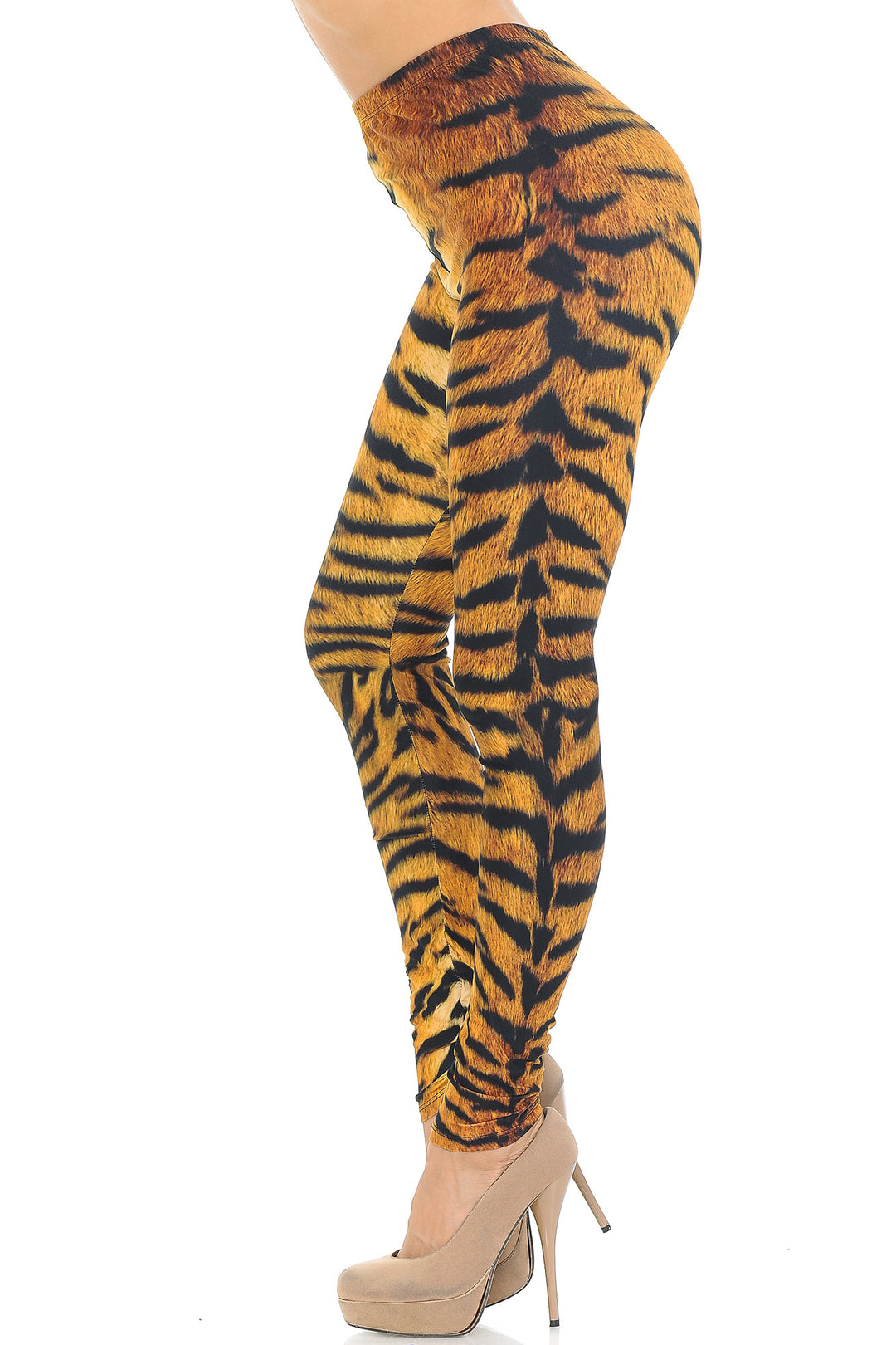 Creamy Soft Tiger Print Extra Small Leggings - USA Fashion