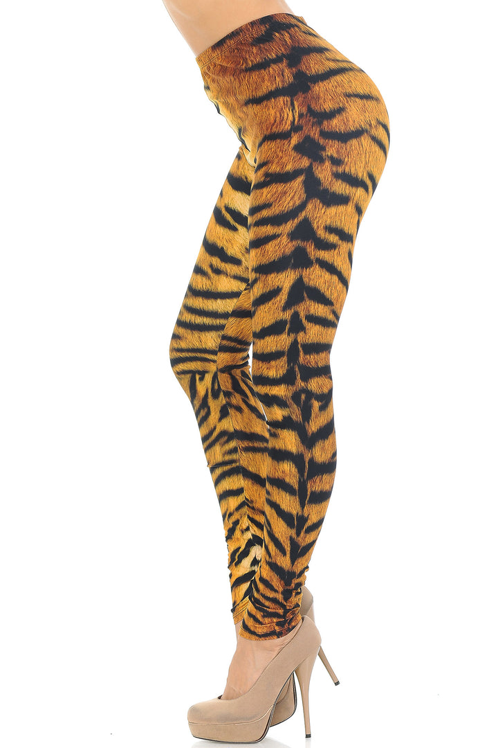 Creamy Soft Tiger Print Extra Small Leggings - USA Fashion