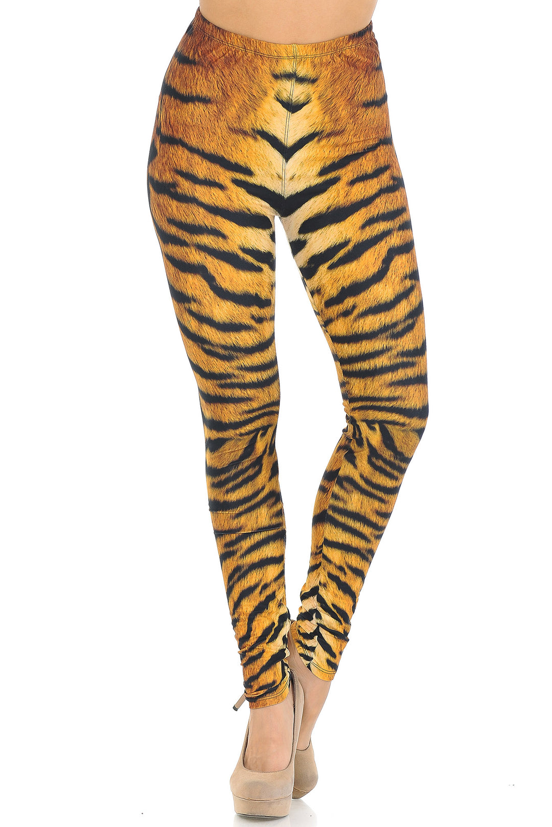Creamy Soft Tiger Print Extra Small Leggings - USA Fashion