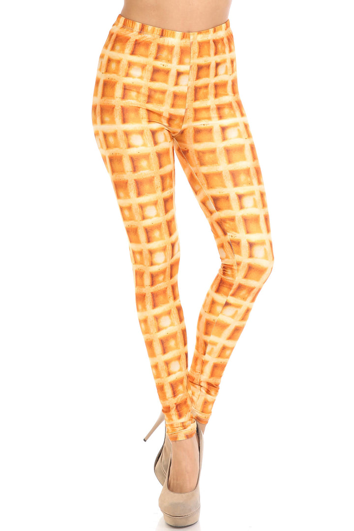 Creamy Soft Waffle Leggings - By USA Fashion